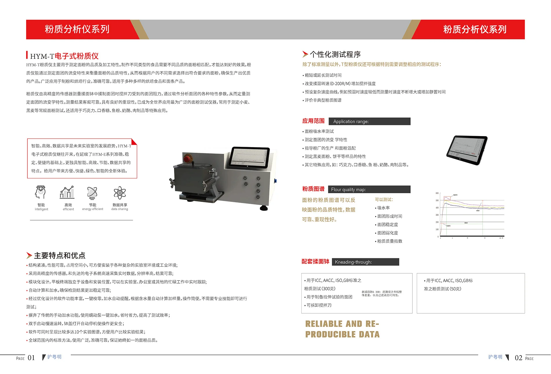 Características de la calidad de los alimentos de la harina, instrumento electrónico inteligente y eficiente de calidad de polvo, calidad de HYM-T - imagen 2