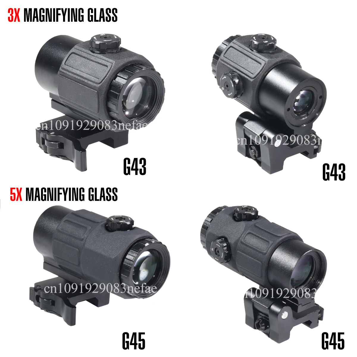 EOT ** h 558 G43/G45 lupa mira holográfica lupas 3X 5X para mira telescópica de Rifle reflejo táctico 558 con soportes de riel de 20mm - imagen 5