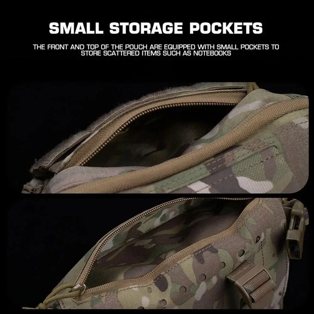 Bolsa colgante Abdominal táctica MOLLE, chaleco de caza, portador de placa V2, kits médicos de emergencia portátiles, riñonera de tiro Airsoft - imagen 5