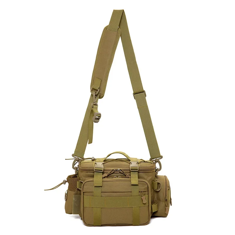 Bolsa de rango táctico militar 600D, bolsa de almacenamiento de pistola de tiro impermeable, sistema Molle, accesorios de caza de color caqui, bolsa con correa para herramientas - imagen 3