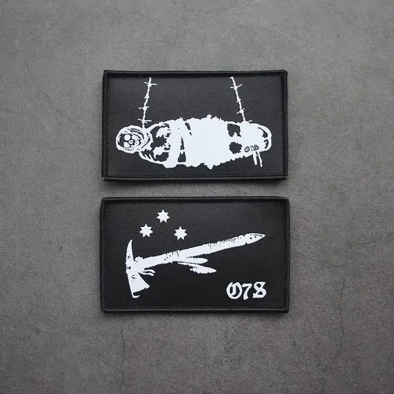 Parches de tela con insignia de moral táctica, pegatinas personalizadas, Parche de mochila de celebridades en línea, One7sixno, Symphony Mark, Hook & Loop - imagen 3