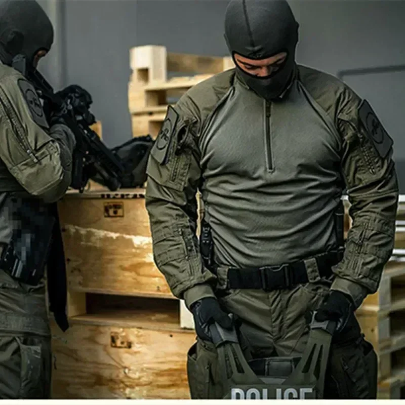 Traje de rana táctico Pioneer para hombre, Camuflaje, entrenamiento al aire libre, caza, transpirable, manga larga, camisa de senderismo, pantalones Cargo, uniforme, nuevo - imagen 2