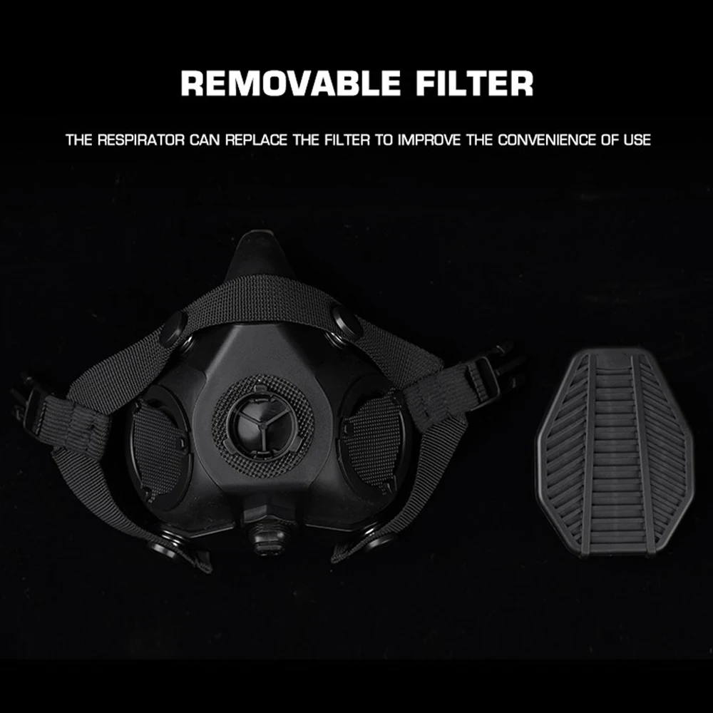 Respirador táctico especial, máscara de media cara, Radio, versión de comunicación móvil para Paintball Militar, Airsoft, caza, CS, Cosplay - imagen 4