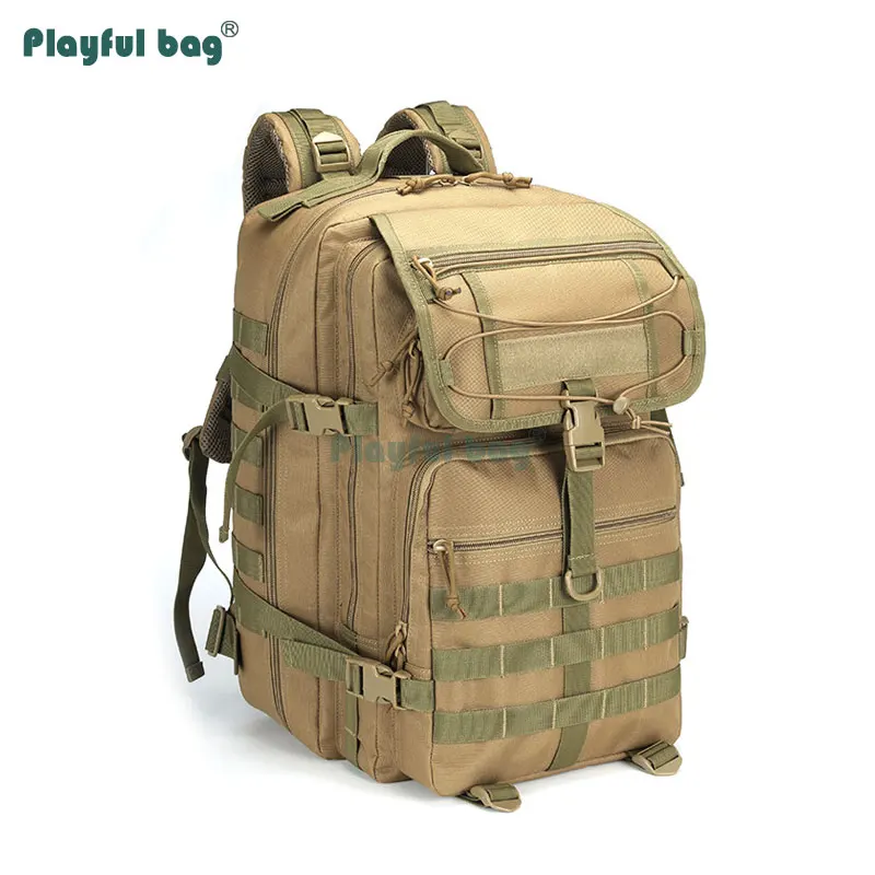 Mochila deportiva táctica 45L, mochila de Montañismo para viajes al aire libre, bolsa de caza y pesca impermeable duradera AVA43 - imagen 5