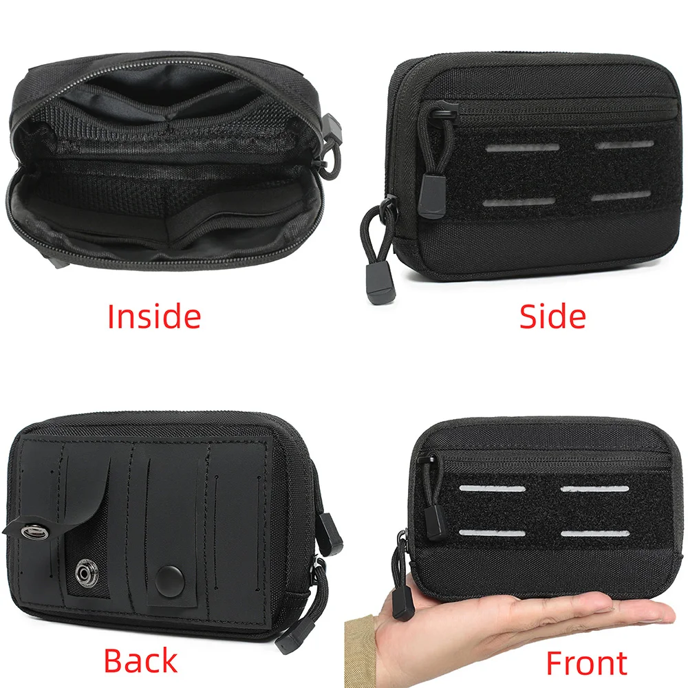 Mini bolsa de cintura Molle EDC, organizador administrador compacto táctico ligero, equipo de utilidad para caza, Camping, senderismo, hombres - imagen 5