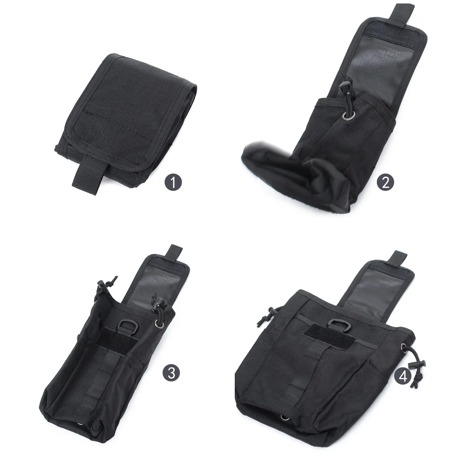 Bolsa táctica Molle para recuperación, bolsa de reciclaje con cordón para revistas, equipo de caza, riñonera plegable, accesorios - imagen 5