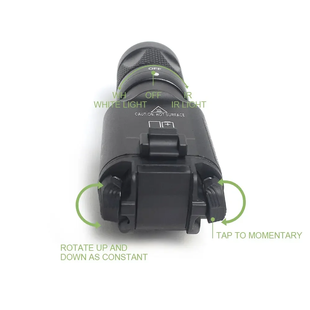 Luz de arma X300V IR X300 X300U, luz de explorador con interruptor, linterna táctica de caza compatible con riel de 20mm, engranaje SOTAC - imagen 5