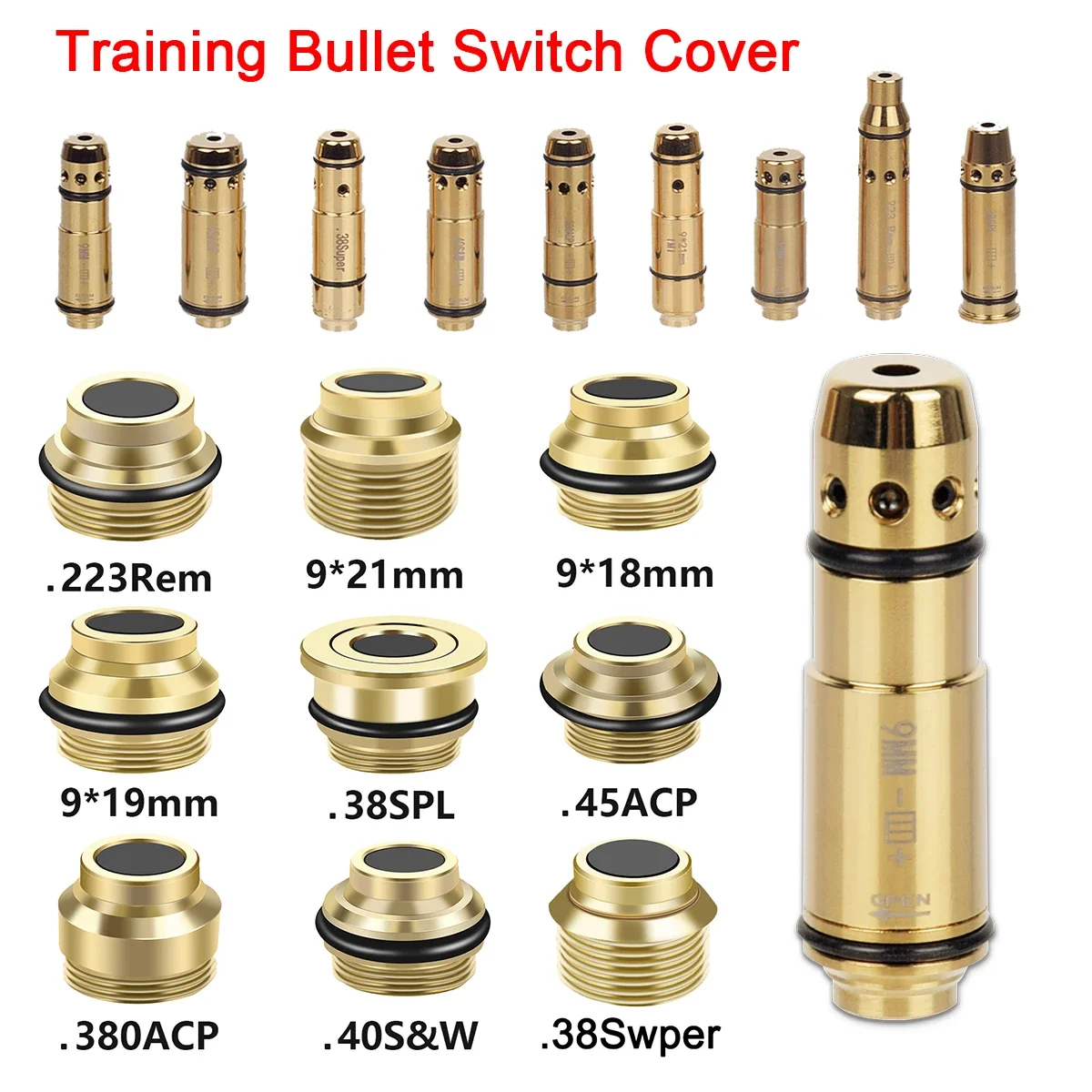 Caza 9mm fuego seco entrenamiento láser bala Boresighter para G17 G19 G43 380 ACP.223Rem 40S y W cartucho láser rojo vista de orificio - imagen 4