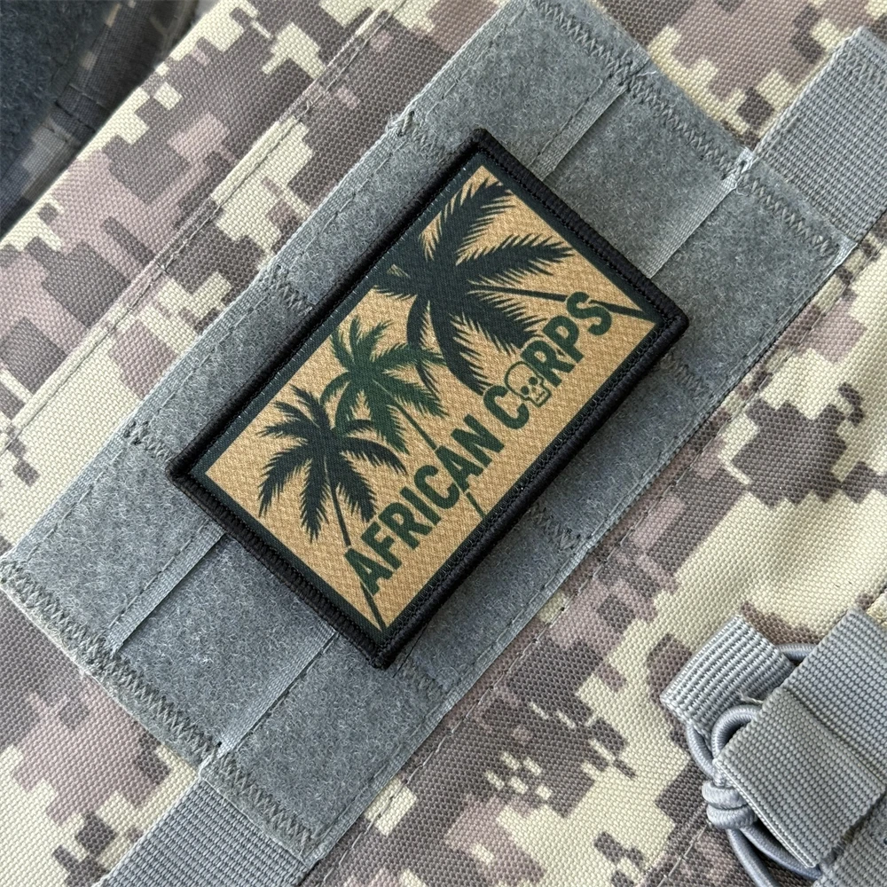 Parche del Cuerpo Africano, insignia de moral impresa, apliques tácticos, parches militares de gancho y bucle para ropa, pegatinas para mochila al aire libre