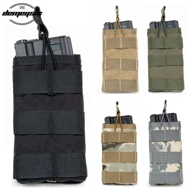 AK AR M4 AR15 bolsas para revistas táctico CS tiro individual/doble/Triple bolsa Molle caza Paintball bolsas - imagen 4