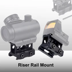 Montaje en riel elevador, alcance de punto rojo, soporte ligero de 1 pulgada de altura para linterna de caza, óptica de aluminio, 20mm de altura del riel de 31mm