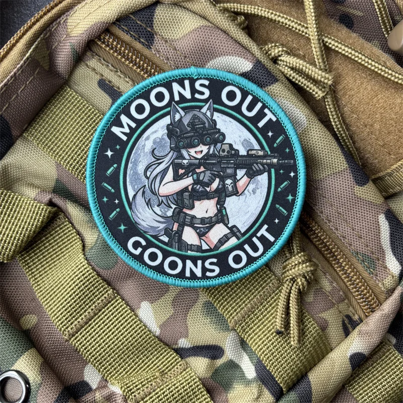 Parche táctico militar MOONS OUT GOONS con gancho y bucle - imagen 3