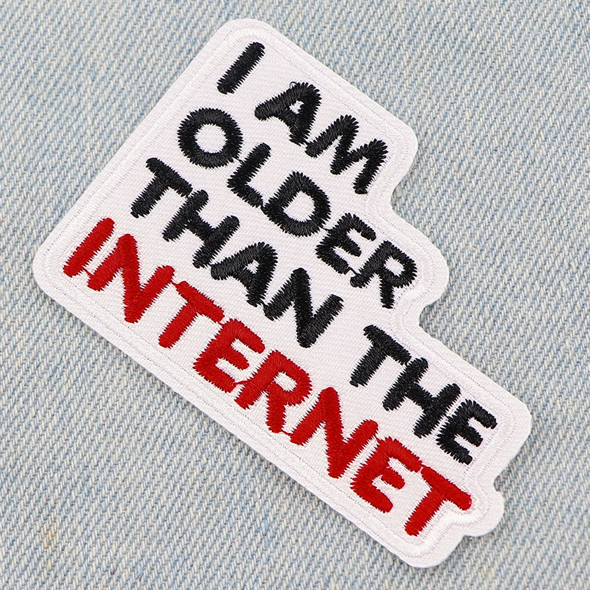Parche bordado de letras incómodas, parches termoadhesivos para ropa, insignias de costura DIY, Social - imagen 3
