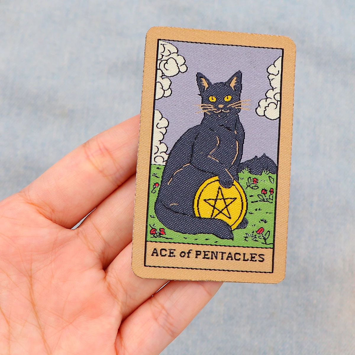 Parche de gato negro de Tarot, parches bordados para ropa, parches para planchar DIY para ropa, parches de Luna para coser ropa - imagen 3