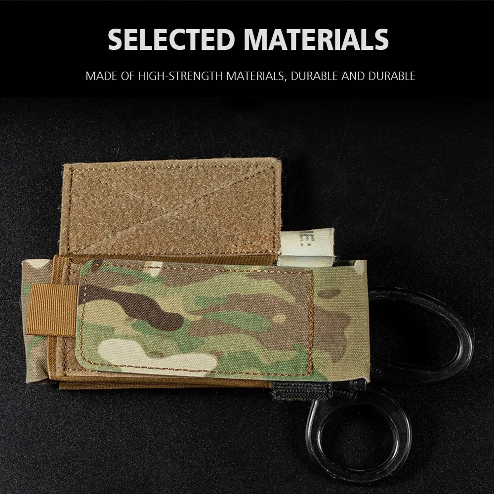 IFAK-Bolsa de torniquete táctico, soporte para cizallas de Trauma EMT, bolsa de almacenamiento EDC, linterna, gato, tijera médica, bolsa de cinturón Molle - imagen 2