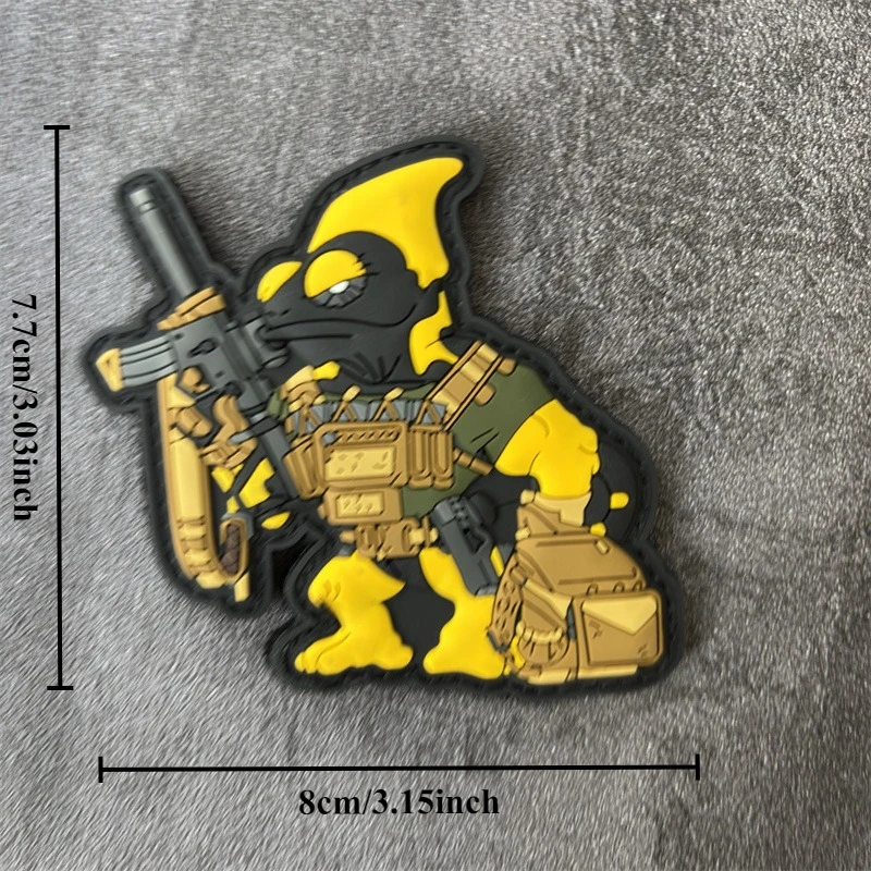 Pulpo táctico de PVC con parche de bala, insignia de moral militar, gancho, brazalete del ejército, parches, pegatina para mochila para ropa - imagen 4