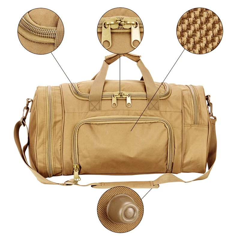 Bolsa deportiva GREENCITY de 35L para gimnasio y Fitness para hombre, bolsa de lona táctica militar, bolsas de entrenamiento de viaje con compartimento para zapatos - imagen 5