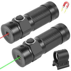 Puntero láser táctico dual compacto rojo verde caza Airsoft