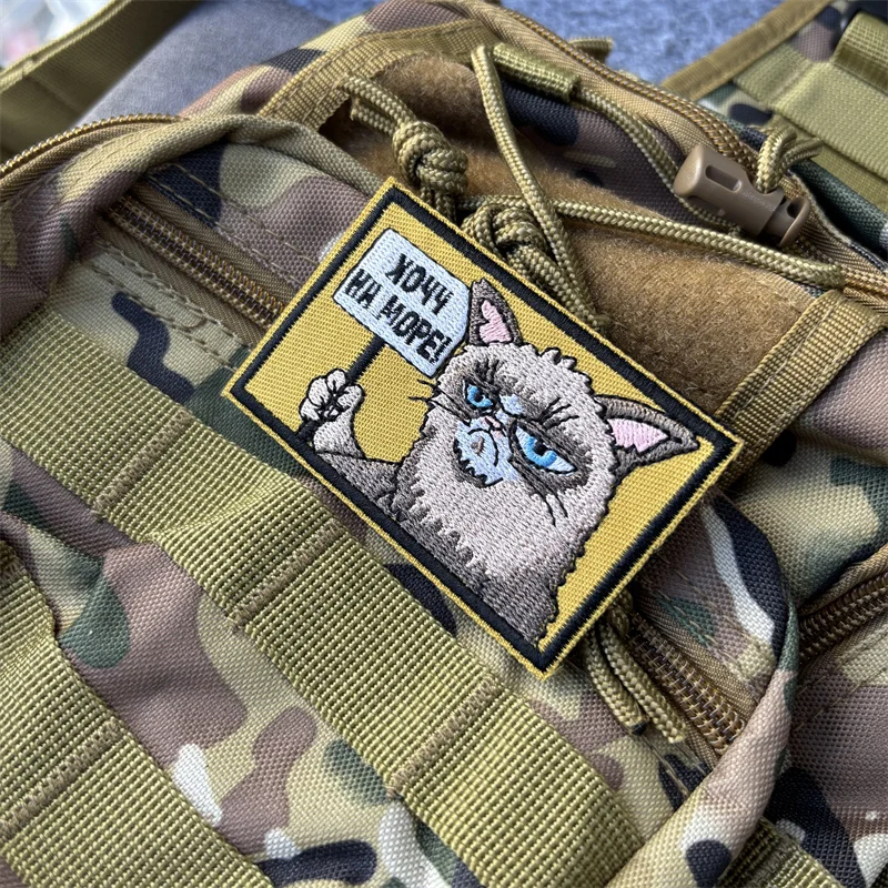 Parche táctico con bordado de animales para ropa, insignia de moral, parches con gancho, pegatinas para mochila, brazalete