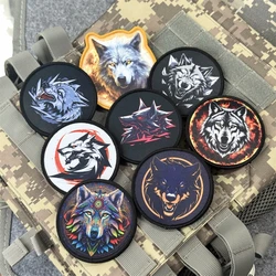 Parche táctico Wolf Chevron MOLLE insignia moral militar