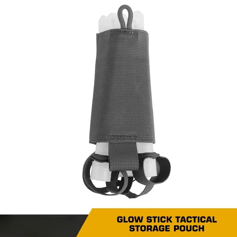 Bolsa de almacenamiento de nailon para barras luminosas, ligera con cuerda colgante para rescate nocturno, accesorios de caza Airsoft al aire libre - imagen 3