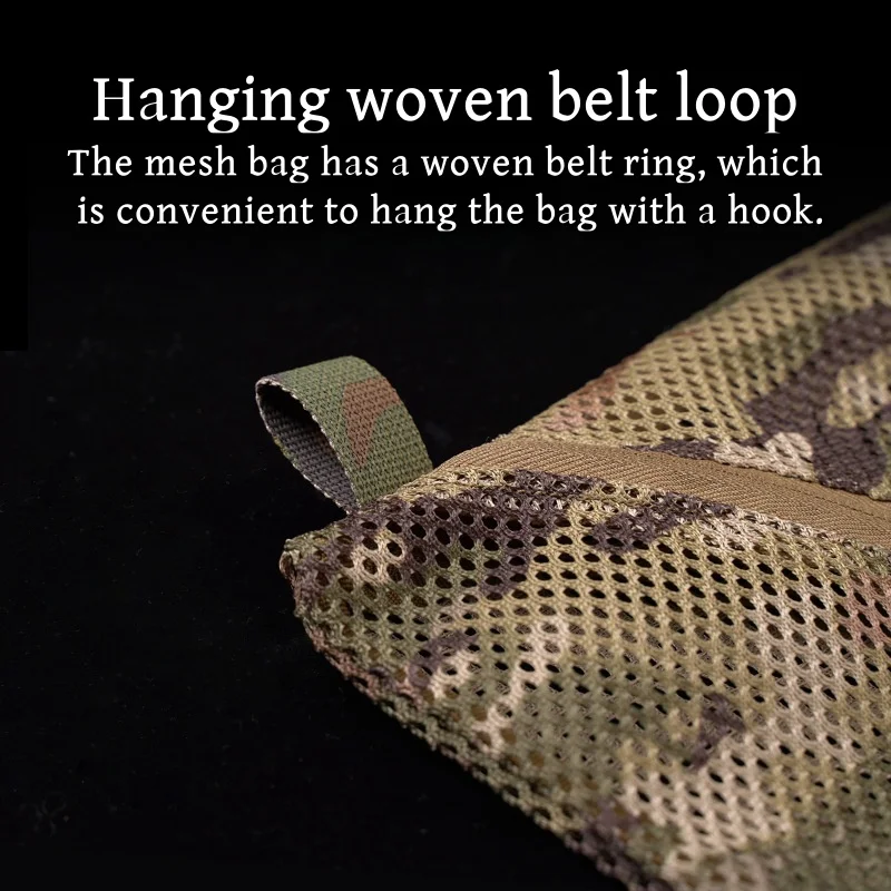 Bolsa de malla para viajes al aire libre, bolsa de red para artículos diversos, accesorios de organización, bolsillo de administrador para utilidad de Camping MOLLE - imagen 4