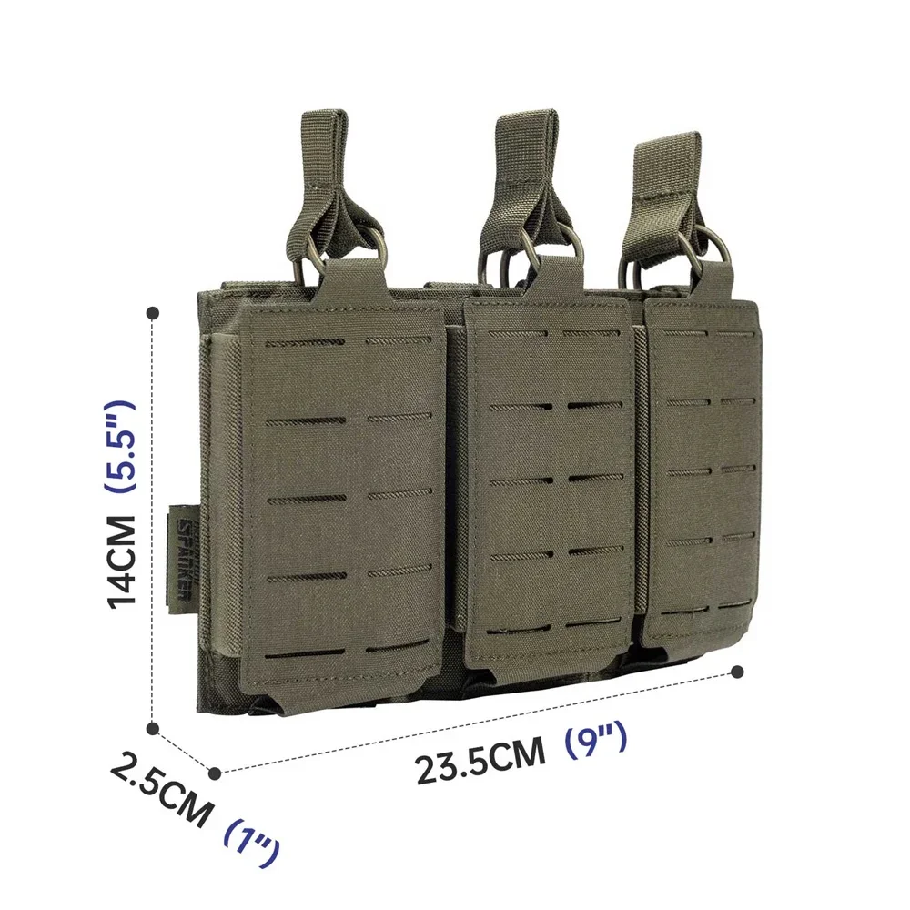 Bolsa táctica para revistas 500D, bolsa doble/Triple Mag para caza Airsoft AK 7,62/5,56mm M4 Ar, accesorios de caza para Rifle Mag - imagen 2
