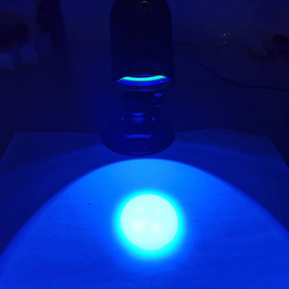 20W alto brillo 365nm UV LED luz negra de alta potencia DC 5V 2A luz ultravioleta alimentada por USB PCB resina curado lámpara de reparación de porcelana - imagen 3