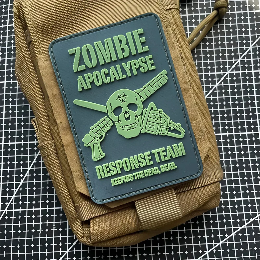 Parche táctico moral Zombie Apocalypse gancho y bucle PVC airsoft - imagen 3