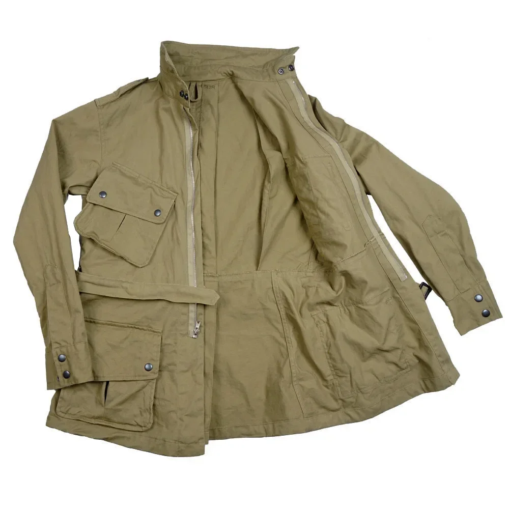 Chaqueta de uniforme estadounidense WW2 M42, abrigo de paracaidista, cintura trasera, traje de entrenamiento para deportes al aire libre, chaqueta táctica de soldado Retro - imagen 2