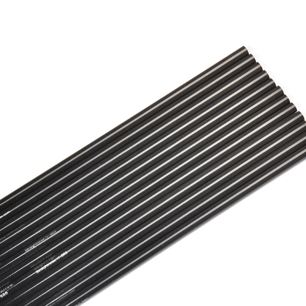 12 Uds eje de flecha de carbono ID4.2mm Spine350-1200 30/32 "arco recurvo flechas de arco largo caza tiro - imagen 4