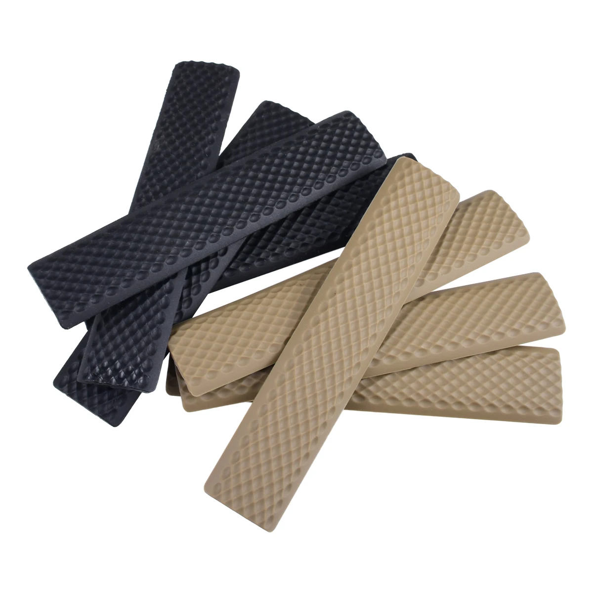 Paneles de guardamanos Keymod de 4 piezas, cubiertas de rieles tácticos de goma, Kit de cubierta de riel táctico BK/DE antideslizante resistente al calor - imagen 5