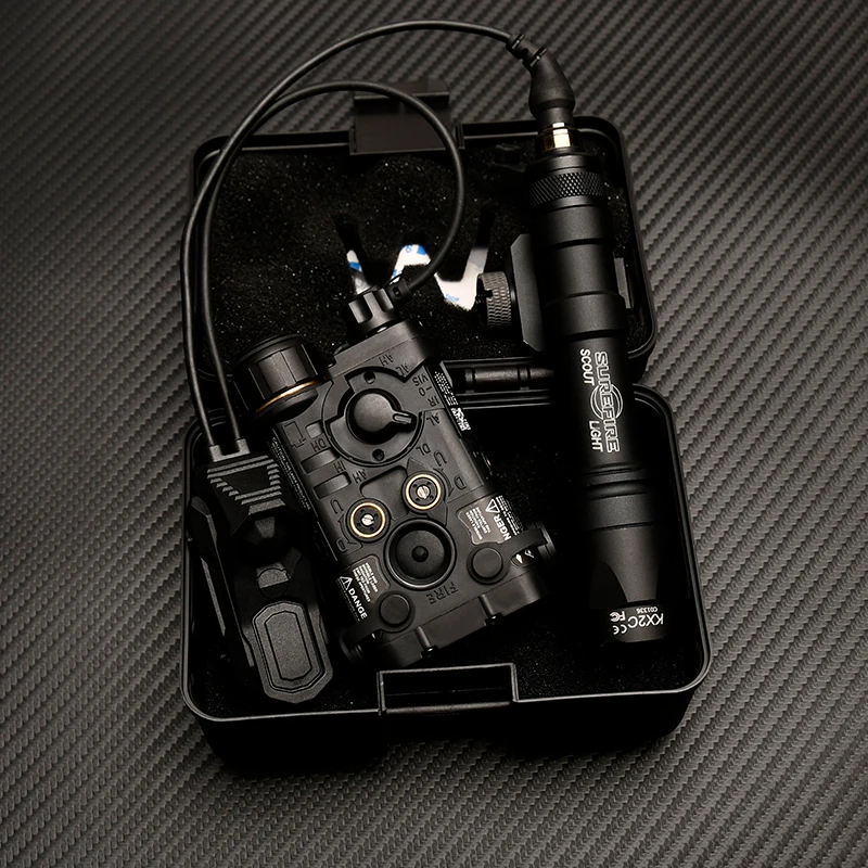 Airsoft L3 NGAL verde/IR mira láser Surefir M300 M600 linterna LED AXON interruptor trasero de Control Dual con caja de almacenamiento traje - imagen 4