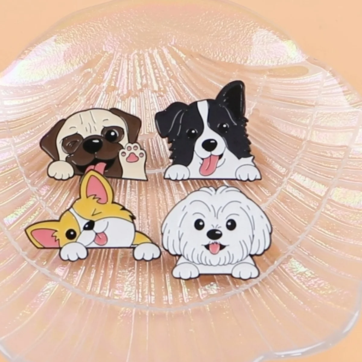 Broches de esmalte perro estilo táctico para solapa o mochila - imagen 2
