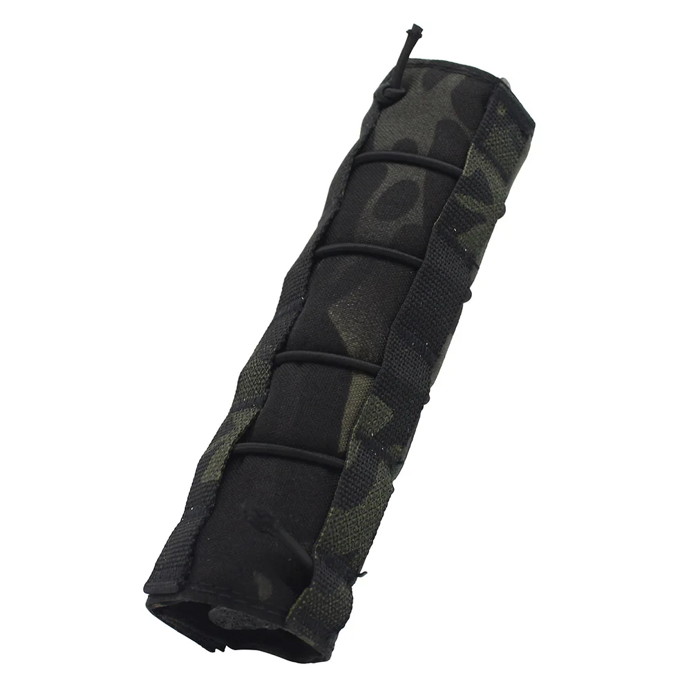 Silenciador táctico de camuflaje para Airsoft, cubierta de calor, cubierta protectora de silenciador para accesorios de caza, 7 pulgadas - imagen 5
