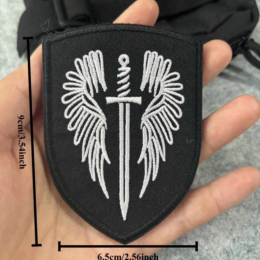 Parche táctico de Morale del Arcángel Michael, parches de gancho y bucle para espada de Ángel, emblema, insignia militar, brazalete, ropa, pegatinas para mochila - imagen 4