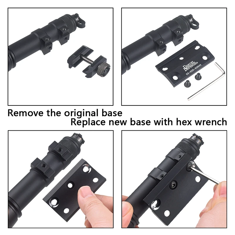 LAMBUL Scout Light Metal Offset montaje lateral Keymod M-LOK Rail para SF M300 M600 linterna Base montajes accesorios de caza - imagen 3