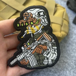 Parches bordados de patos tácticos para realizar tareas, emblema militar de velcro, insignia de Moral del Ejército Airsoft, brazalete, pegatinas de ropa