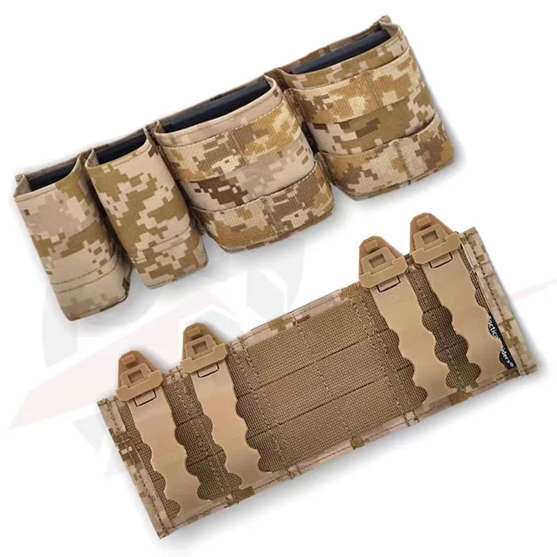 Bolsa de munición Molle para caza táctica, kit de herramientas militar, Clip para macpiojos, accesorios para Airsoft, 5,56 y 9mm, 2 + 2 cargadores, cinturón rápido - imagen 4