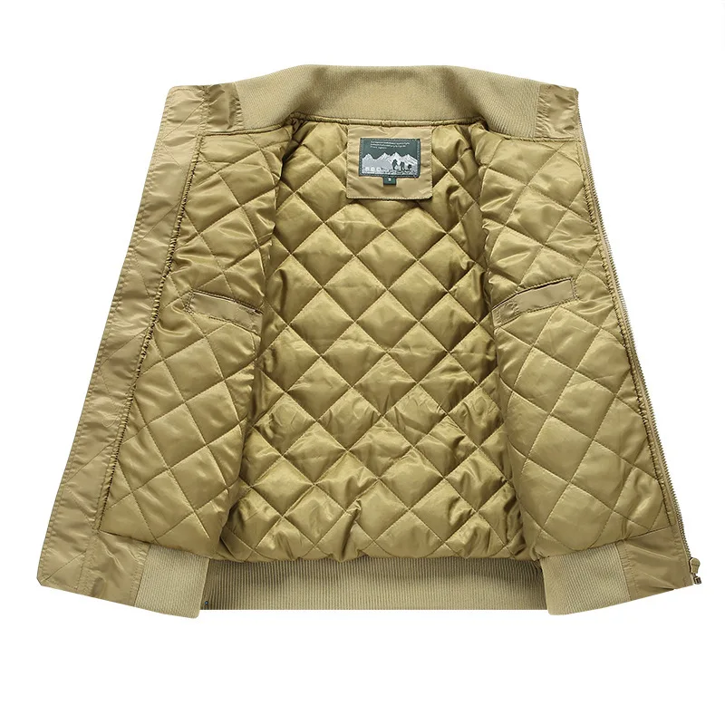 Chaqueta Bomber MA1 de invierno para hombre, ropa gruesa de gran tamaño con relleno de algodón, ropa de calle, Parkas informales A5F726 - imagen 5