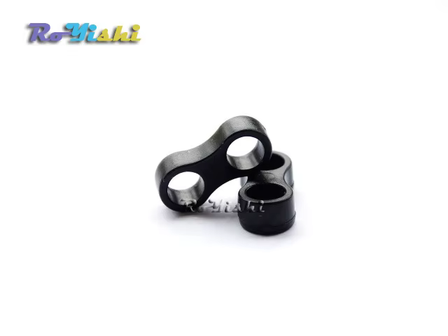 Bloqueo de cable de plástico negro, pieza de conector de cuerda de 2 agujeros, Clip deslizante de palanca de tope, 100 piezas - imagen 3