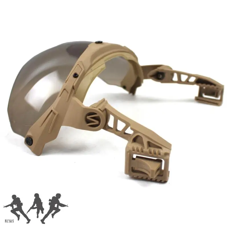 Gafas abatibles para caza Airsoft, casco táctico del equipo Wendy EX3.0, visera de montaje en riel, gafas abatibles hacia arriba para casco FAST/MICH - imagen 4