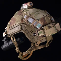 Juegos de casco rápido militar Airsoft con gafas, casco, luz de señal de tela, bolsa de equilibrio de contrapeso y almohadilla EPP avanzada