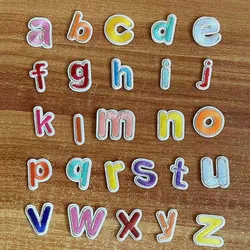 Parches bordados termoadhesivos alfabeto inglés A-Z – Ropa infantil
