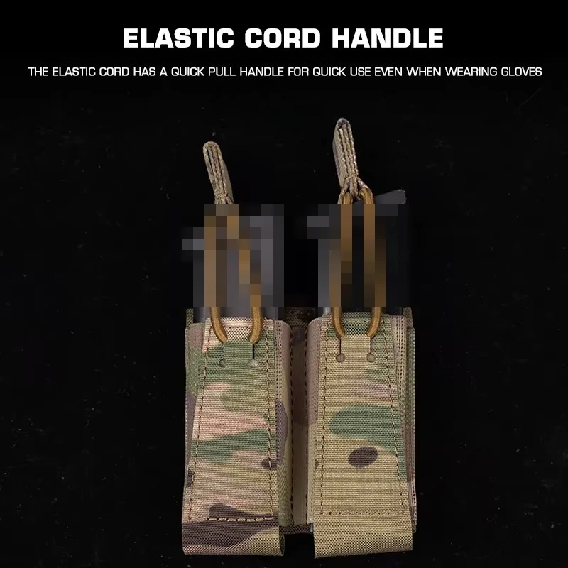 Mango elástico y correas MOLLE, doble bolsa magnética de 9MM para cinturón, portador de placa, accesorios de caza - imagen 3