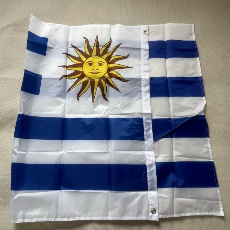 Bandera de Uruguay 90x150cm poliéster de alta calidad colgante URY UY bandera de Uruguay bandera nacional decoración interior y exterior banner - imagen 2