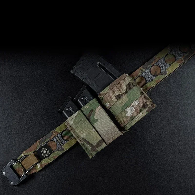Bolsas tácticas Molle para revistas, bolsas cortas con inserción de cuña de 5,56 + 9mm para M4 G17 AR15, cinturón, chaleco, bolsas de caza - imagen 4
