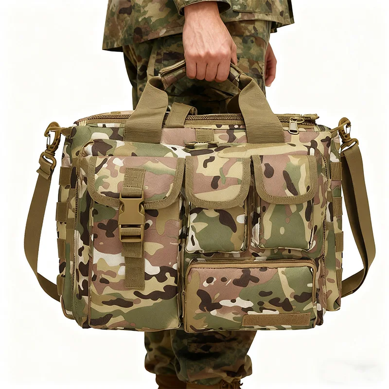 Mochila táctica MOLLE de nailon multifunción para portátil y escalada