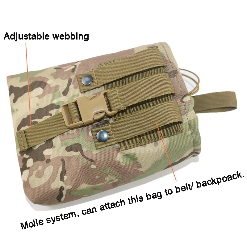 Bolsa táctica MOLLE para munición y EDC, riñonera plegable - imagen 5