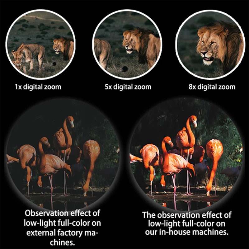 Z9157 4K Gen 2/3 binoculares de caza de visión nocturna 600m casco montado en la cabeza 8x Zoom gafas de visión nocturna con linterna táctica - imagen 5